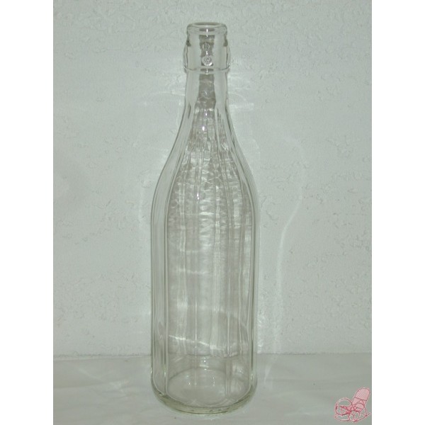 Bottiglia costolata da 1 LT bianca