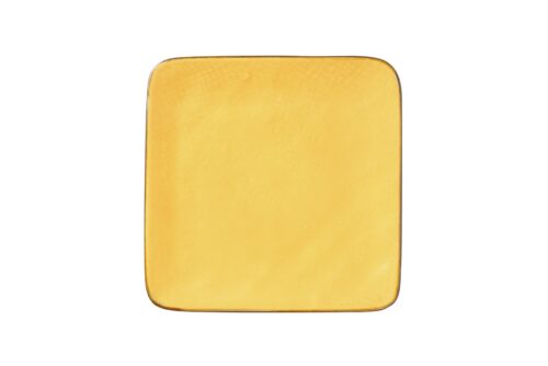Piattino quadrato colore giallo