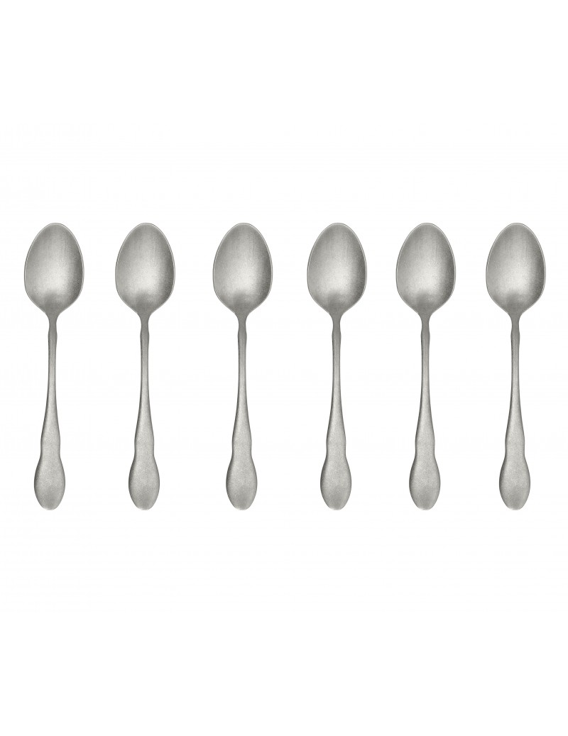 Set 6 Cucchiaini Moka Antichi Sapori in acciaio inox