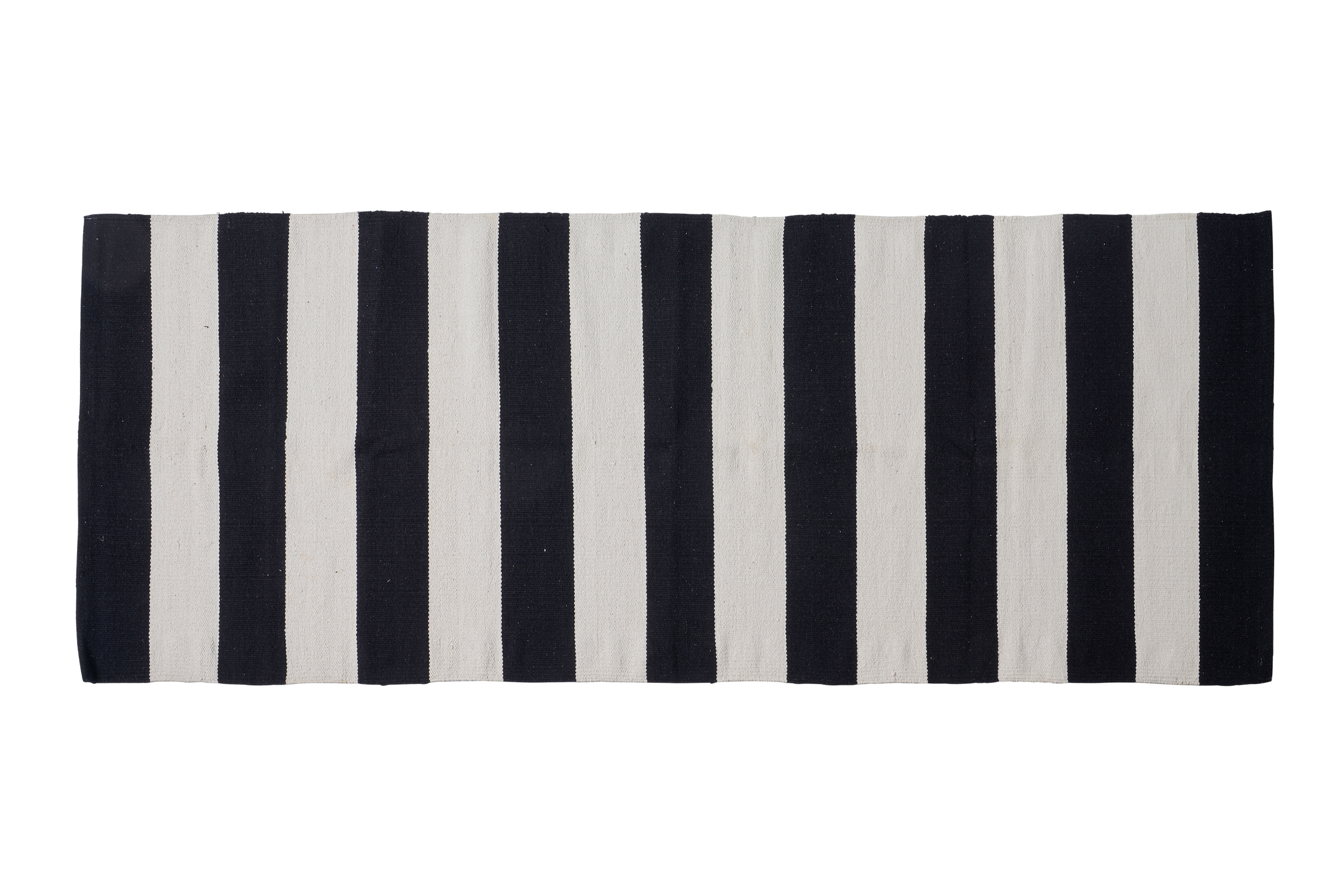 Passatoia 70x180 in cotone righe bianco e nero