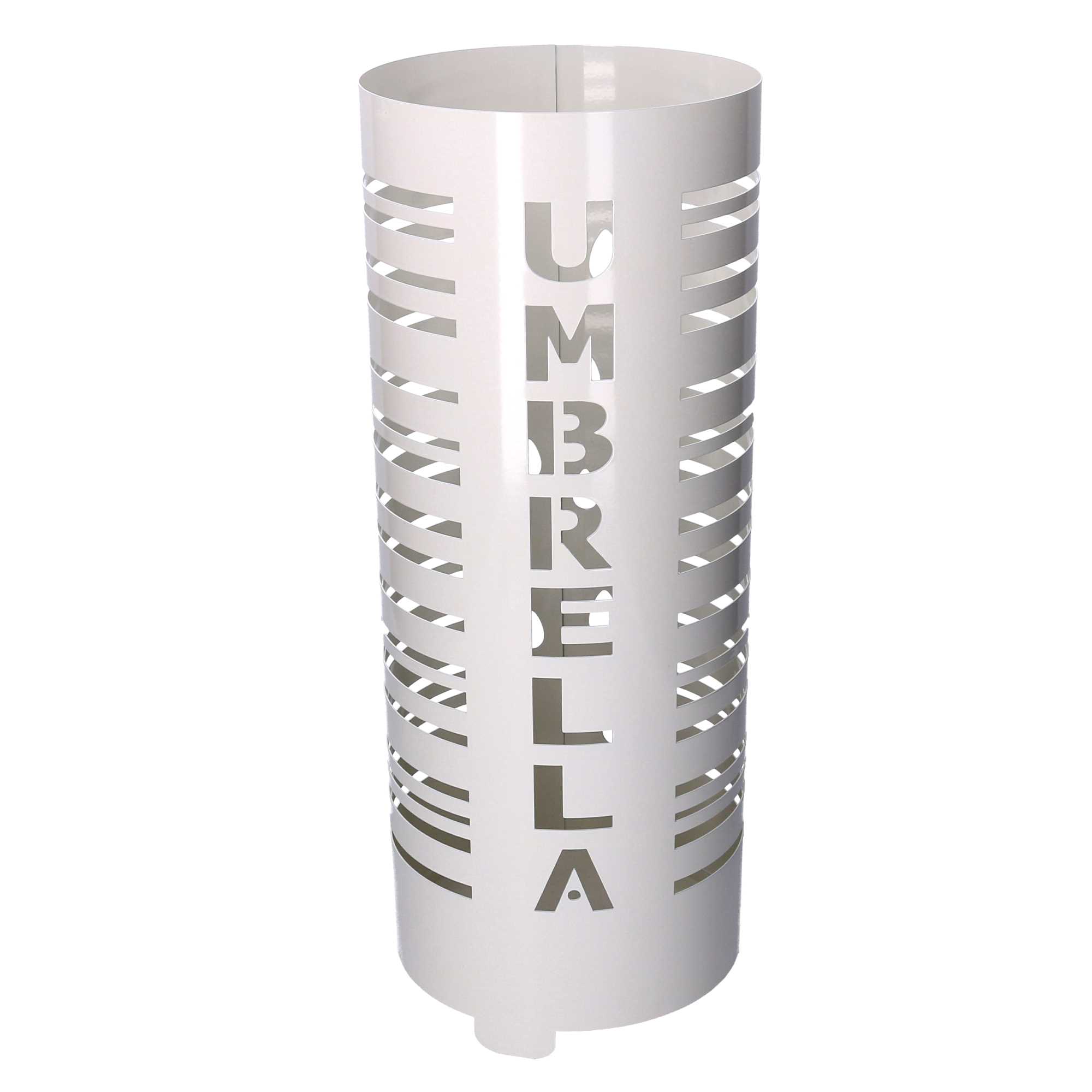 Portaombrelli "Umbrella" rotondo in metallo bianco