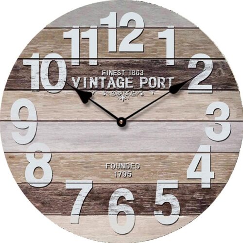 Orologio da parete in legno "Vintage Port"