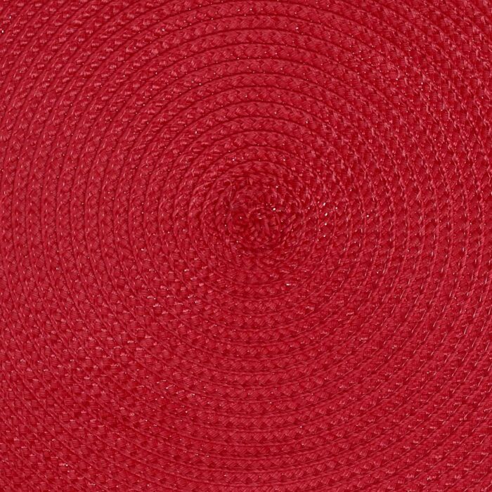 Tovaglietta rotonda rossa diam. 38 cm.