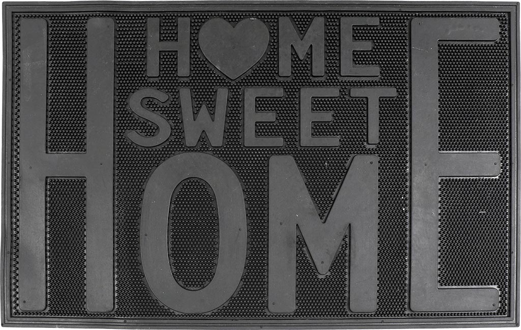 Zerbino in gomma "Home Sweet Home" Mis. 75x45 cm.