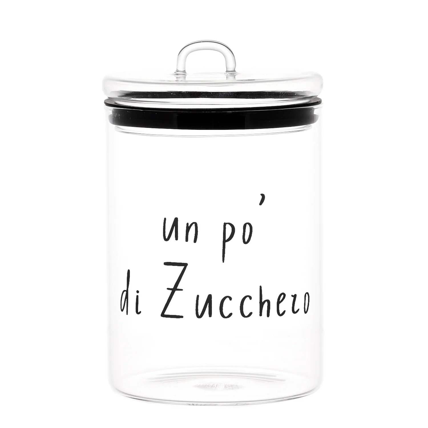 Barattolo in vetro borosilicato decoro Un pò di zucchero