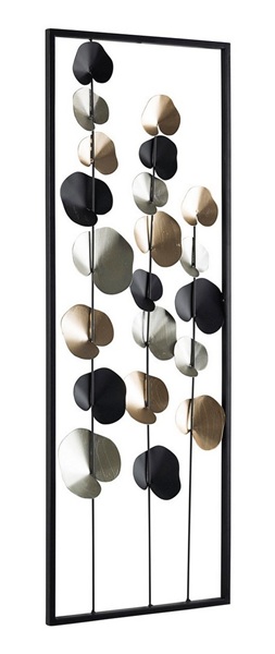Decorazione da parete in acciaio 30x84 cm.