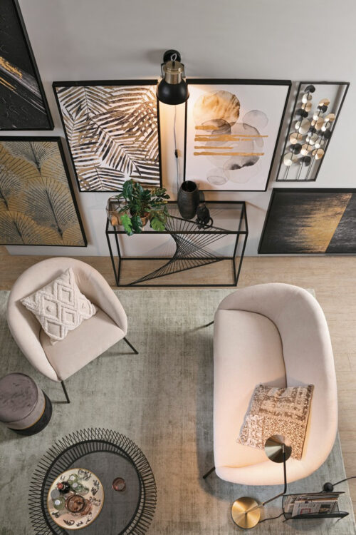 Decorazione da parete in acciaio 30x84 cm.
