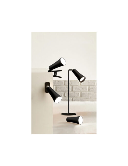 Lampada Led Mood 4 in uno in metallo nero