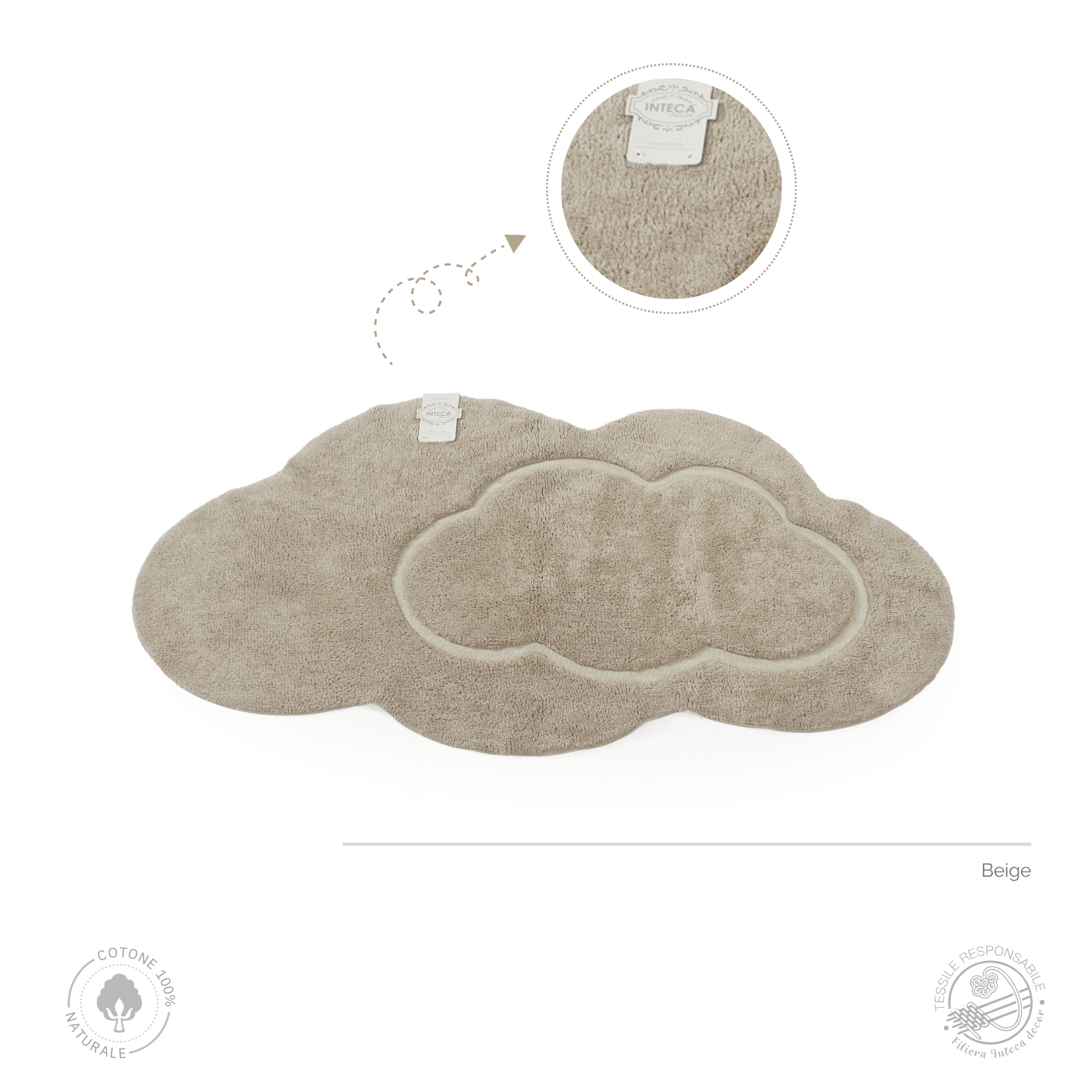 Tappeto soffice nuvola Beige Tappeto soffice nuvola Beige