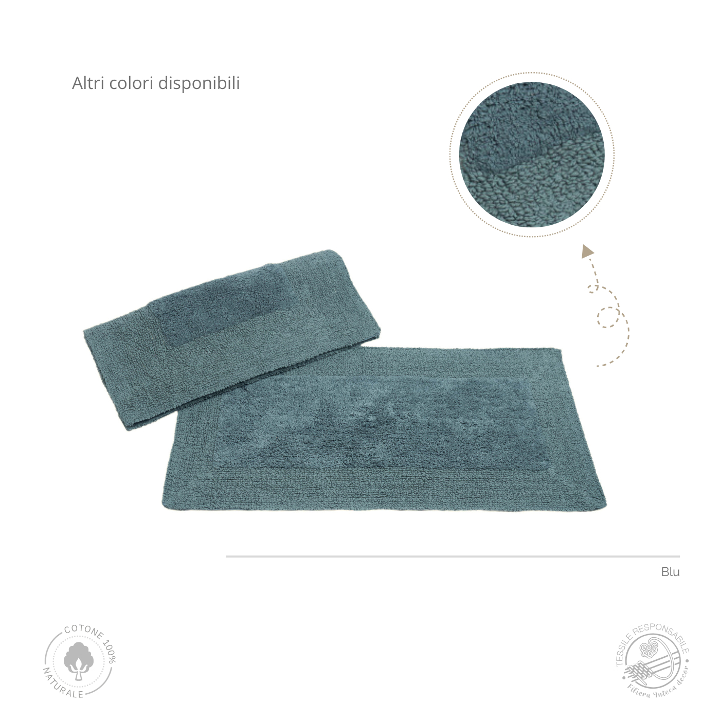 Tappeto Harmonie in cotone Blu Tappeto Harmonie in cotone Blu