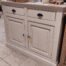 Credenza 2 ante + 2 cassetti in legno di mango bianco