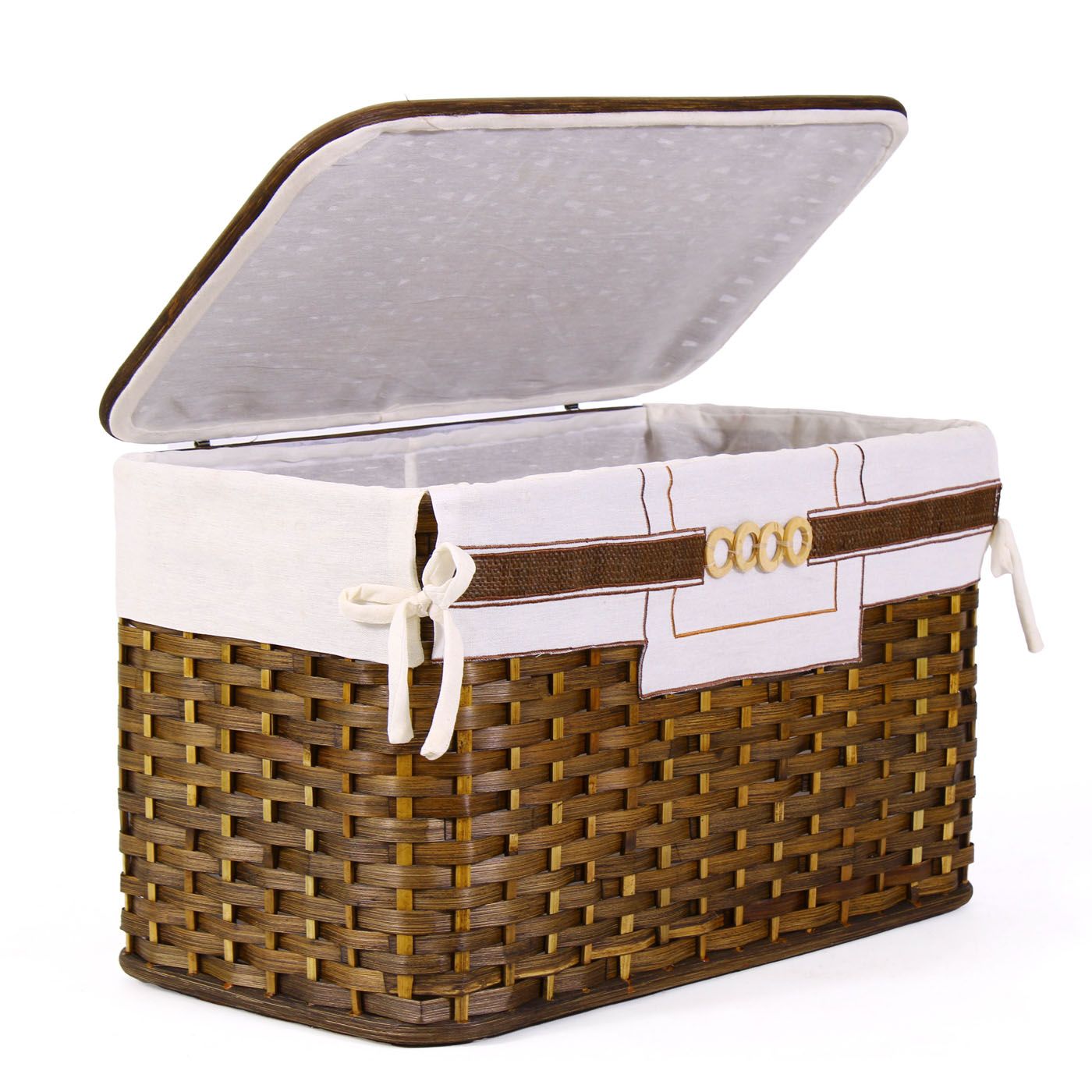 Baule in corteccia di bambu' color Noce