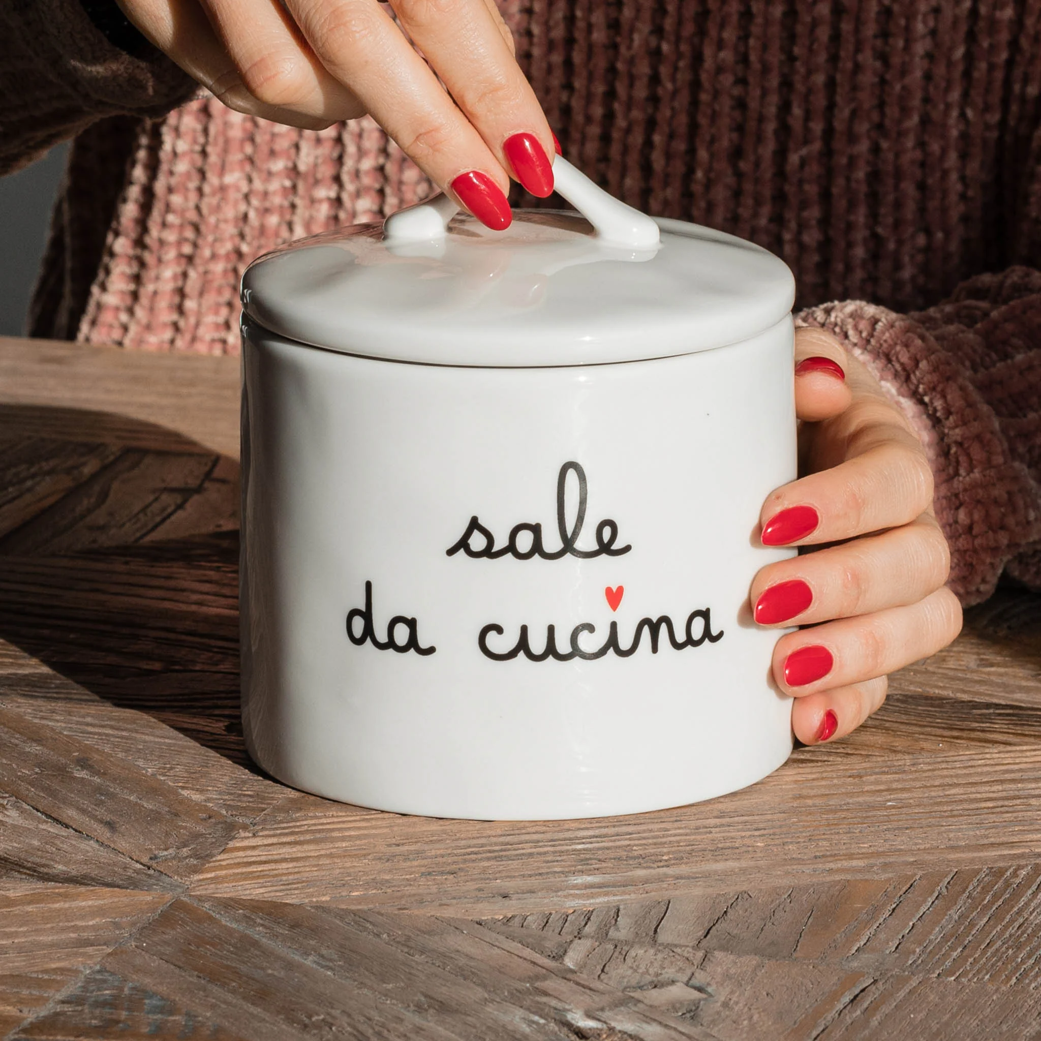 Barattolo in gres decoro Sale da cucina