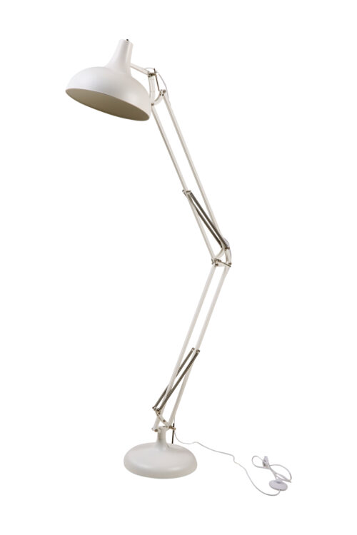 Lampada da terra in ferro bianco H 170
