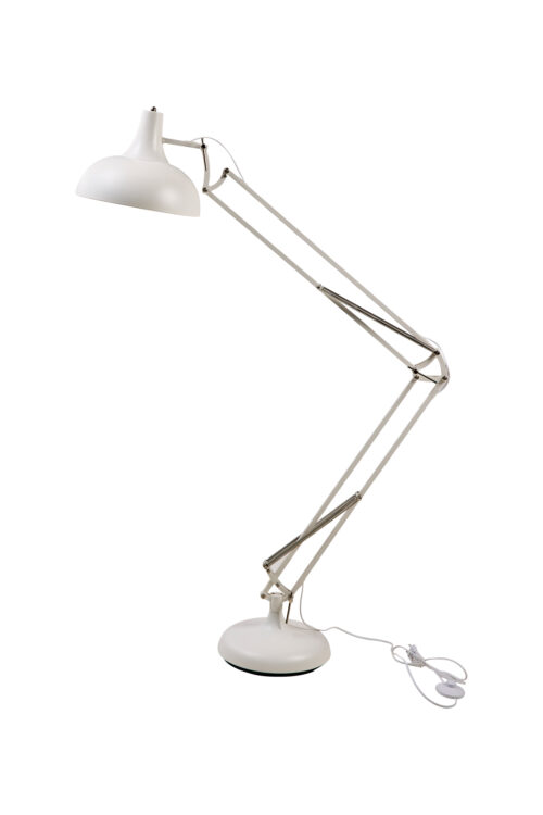 Lampada da terra in ferro bianco H 170