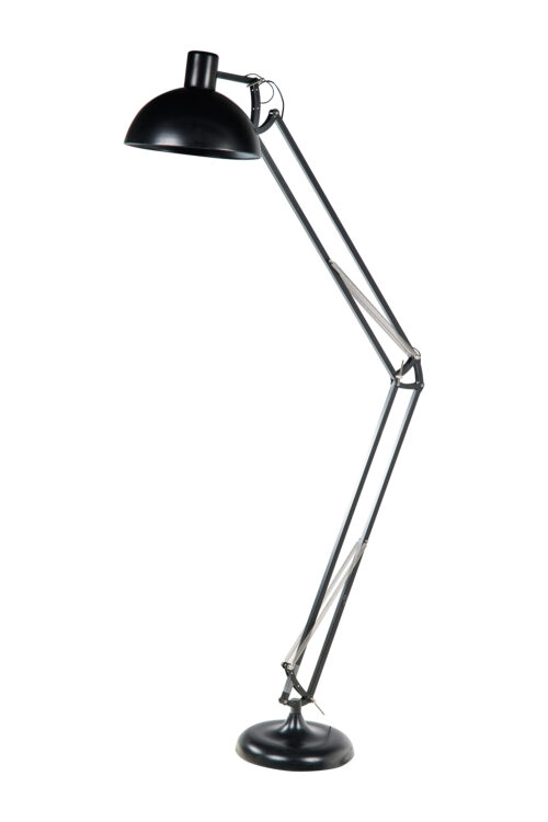 Lampada da terra in ferro nero H 280