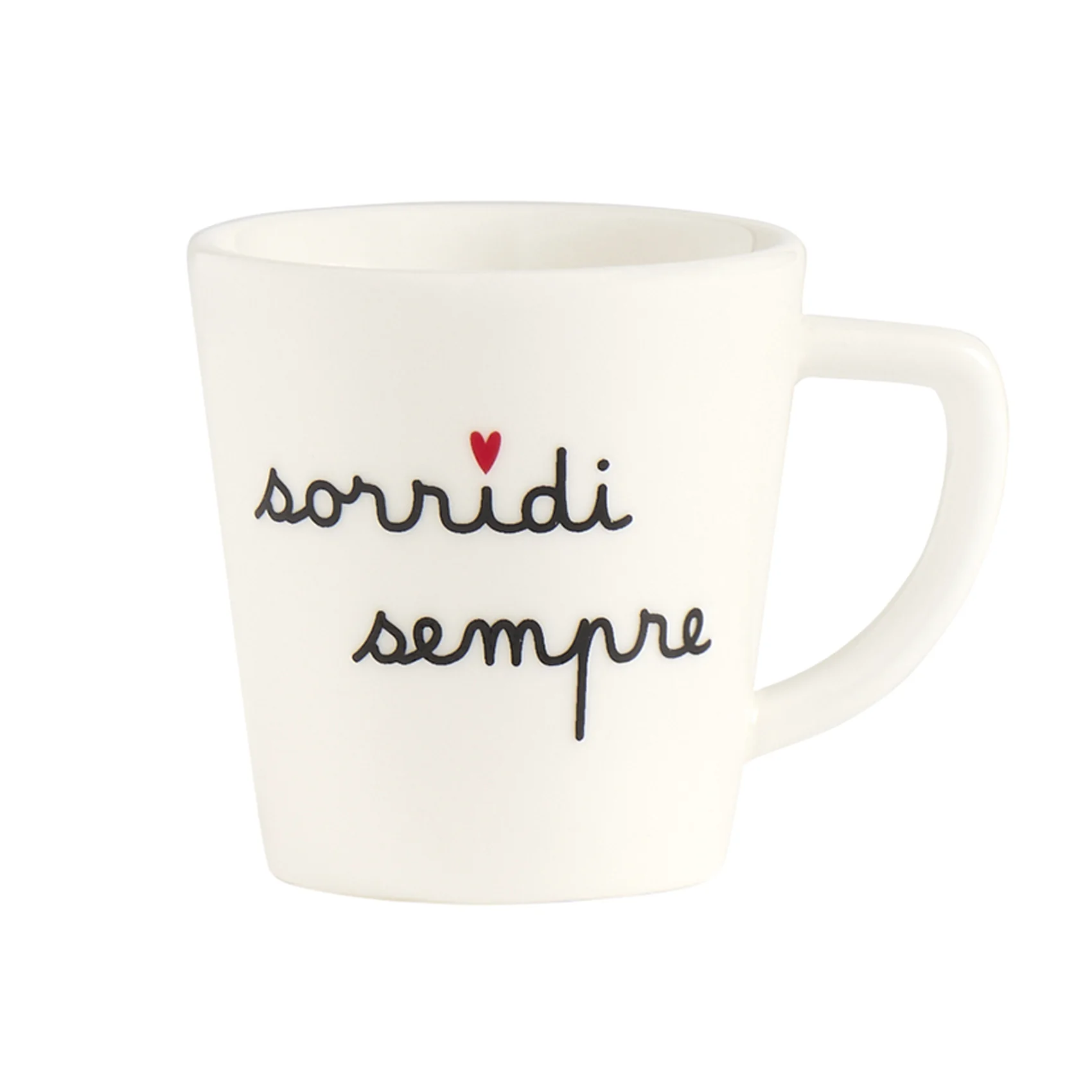 Set 2 tazzine espresso decoro Sorridi sempre Set 2 tazzine espresso decoro Sorridi sempre