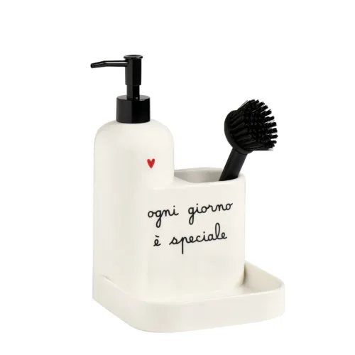 Dosasapone Plus bianco con decoro Ogni giorno è speciale