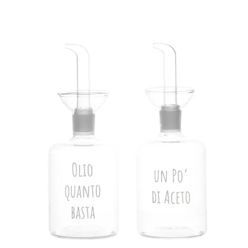 Set 2 Bottiglie Olio Quanto Basta - Un Po' di Aceto 2x250ml