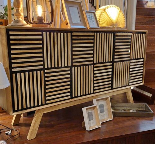 Credenza 3 ante in legno di mango
