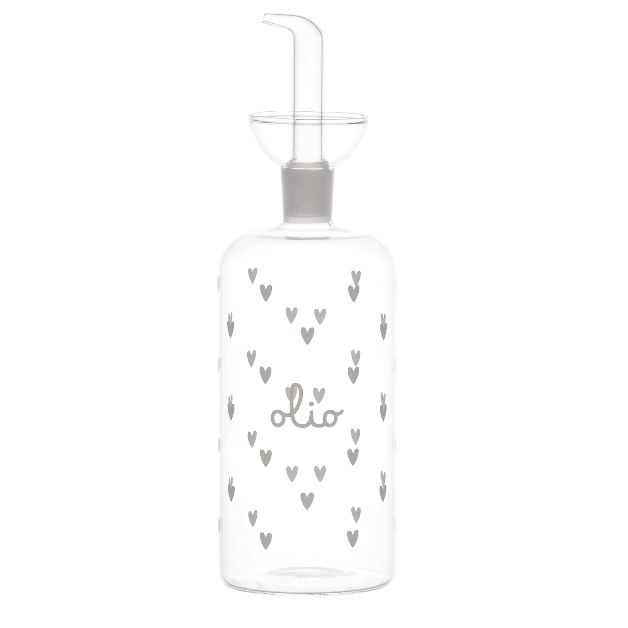Oliera in vetro borosilicato decoro Tappezzeria Cuori 570ml