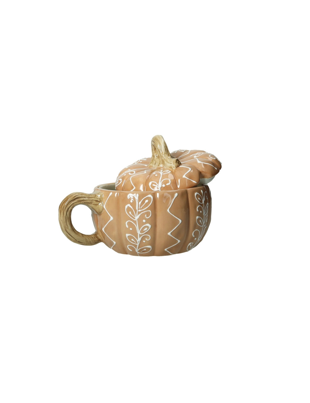 Tazza zucca arancio con coperchio