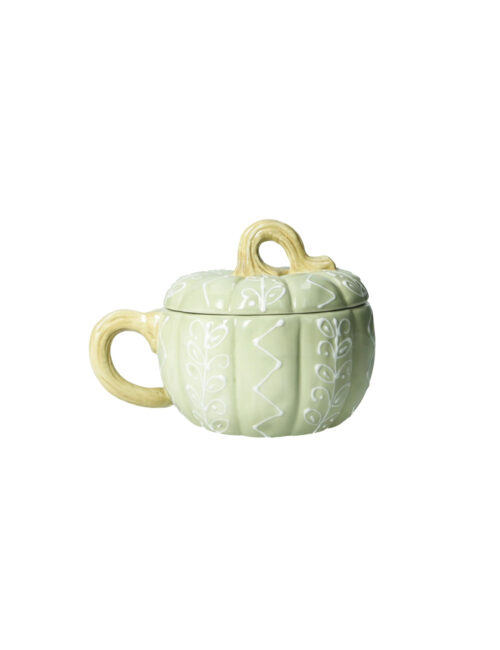 Barattolo con coperchio decoro zucca