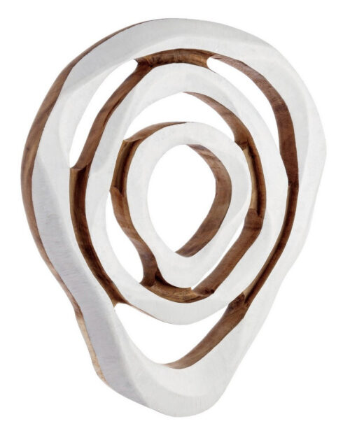 Decorazione da parete in legno bianca