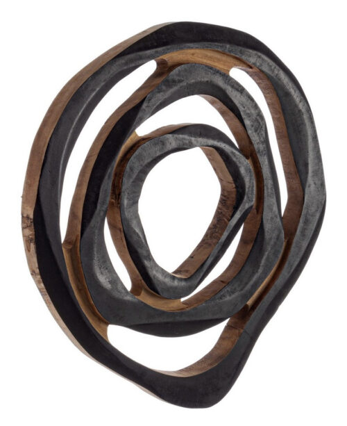 Decorazione da parete in legno nera
