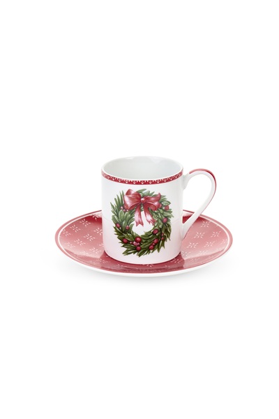 Set 2 piatti dessert decoro La storia di Natale