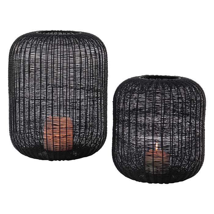 Lanterna nera in metallo Lanterna nera in metallo