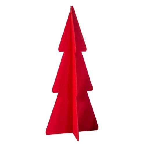 Albero in feltro rosso H 58 cm.