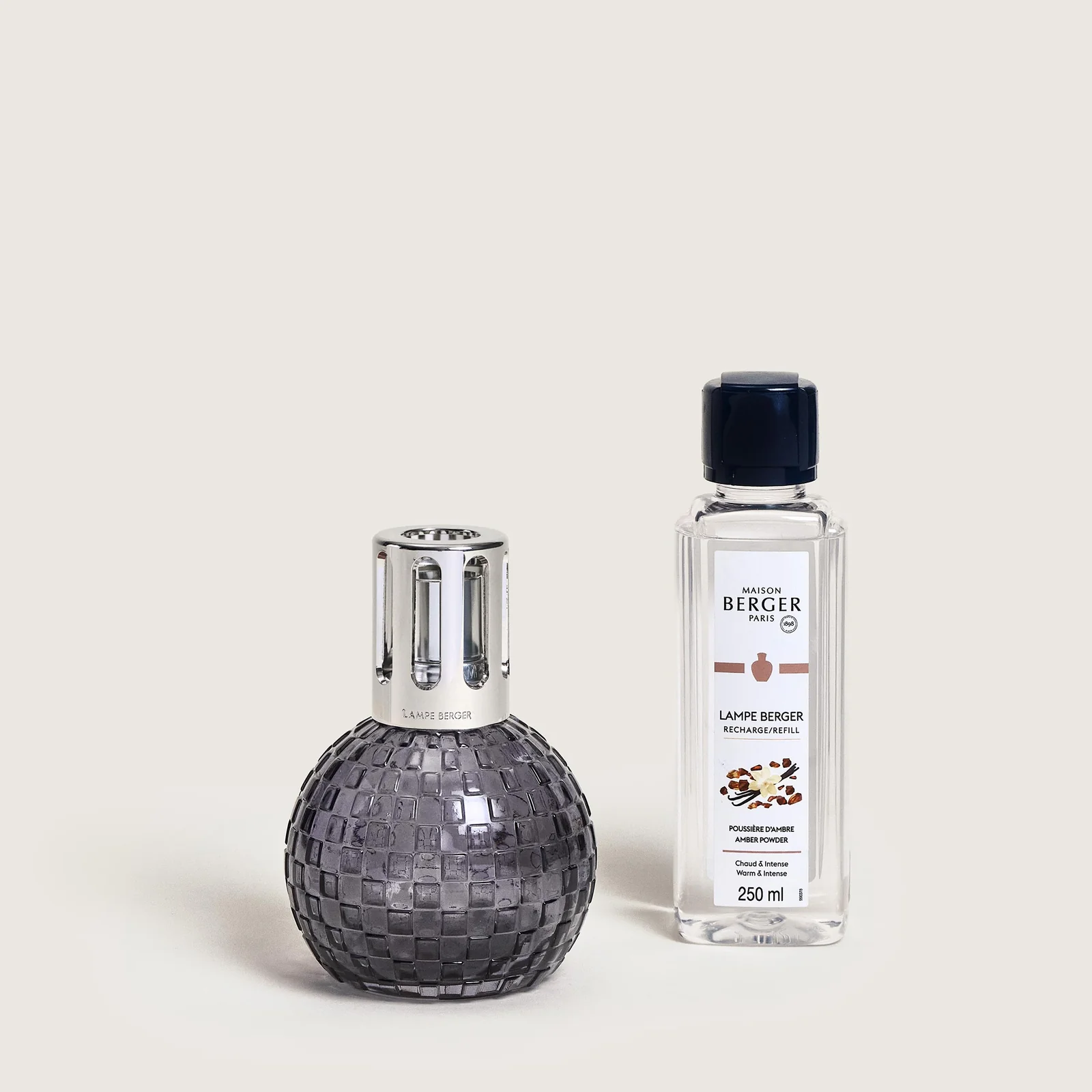 Lampe Berger - Cofanetto DISCO Gris + 250ml Poussière d’Ambre