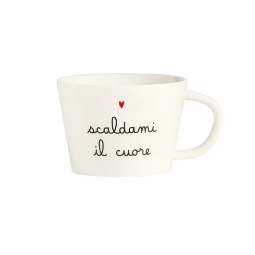 Amore By Juliana – Set Di 2 Tazze In Grès Porcellanato Per 30° Anniversario, Grigie E Bianche Con Bordo Argentato, 330 Ml, In Scatola Regalo