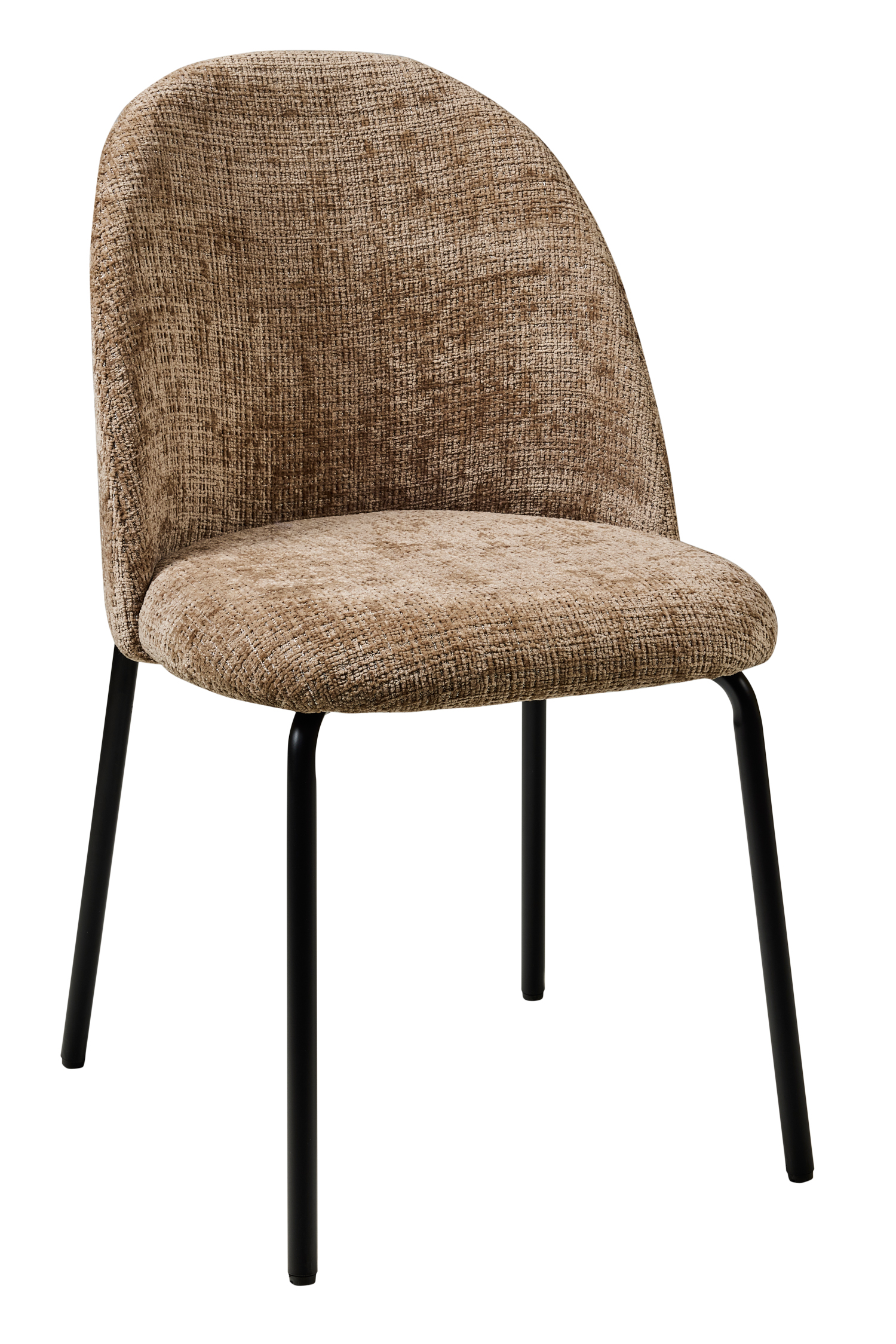 Sedia Vittoria in tessuto e gambe in ferro