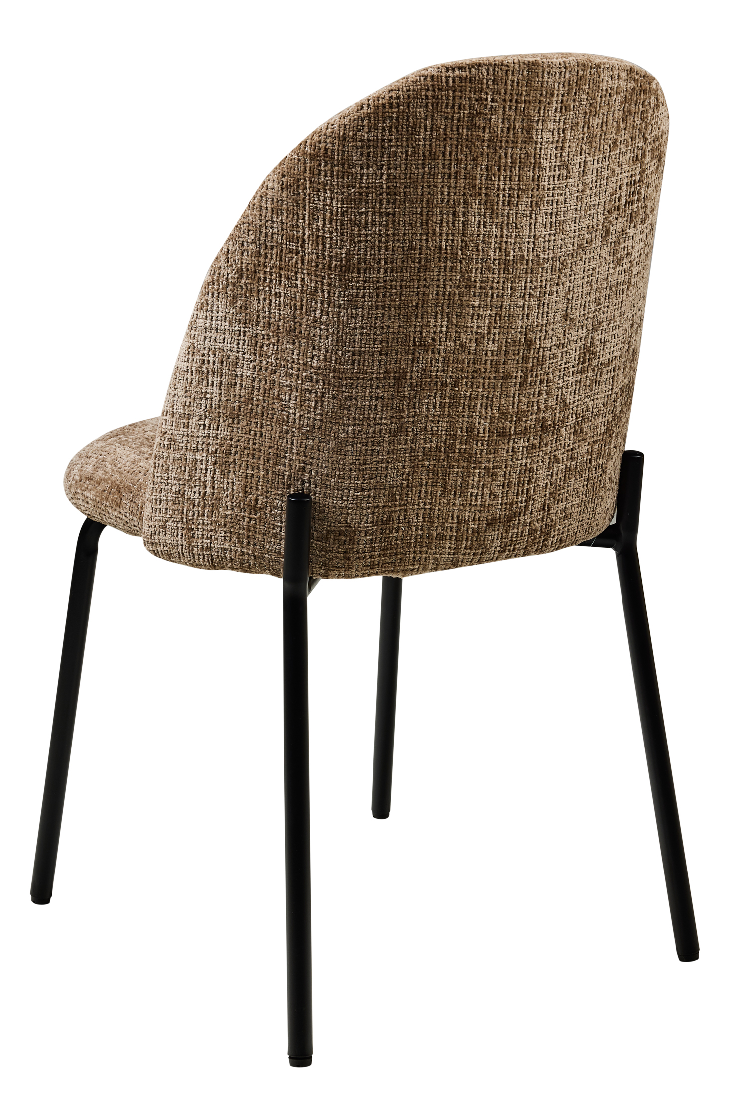 Sedia Vittoria in tessuto e gambe in ferro