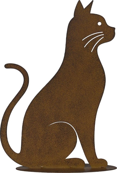Profilo gatto su base in corten