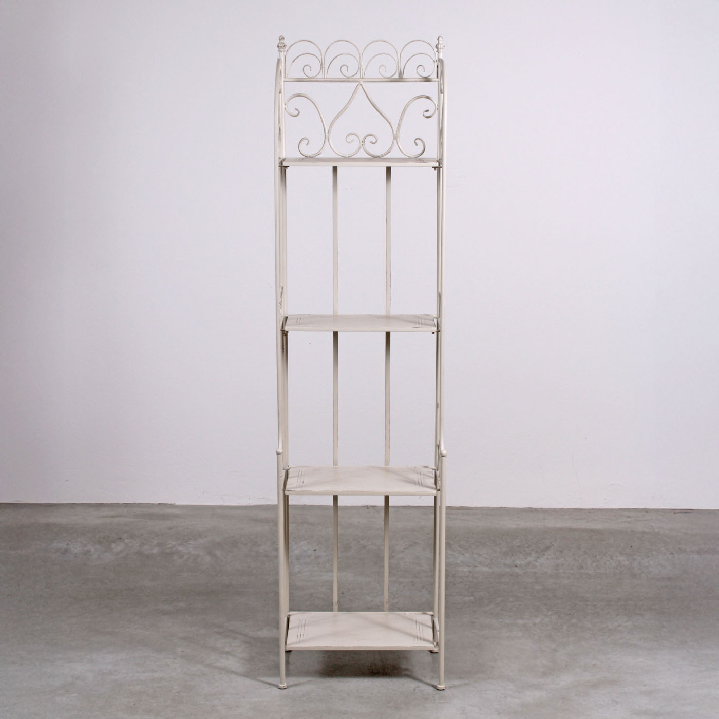 Etagere in metallo bianco anticato 40X25H160