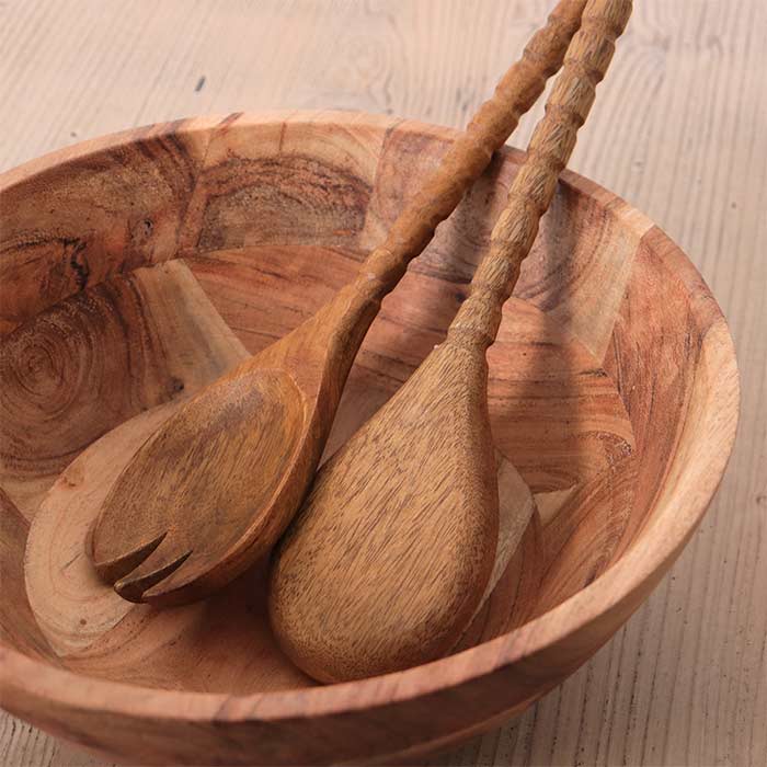 Set 2 posate da portata in legno Set 2 posate da portata in legno